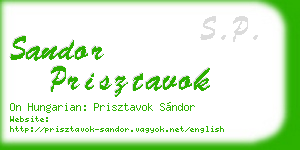 sandor prisztavok business card